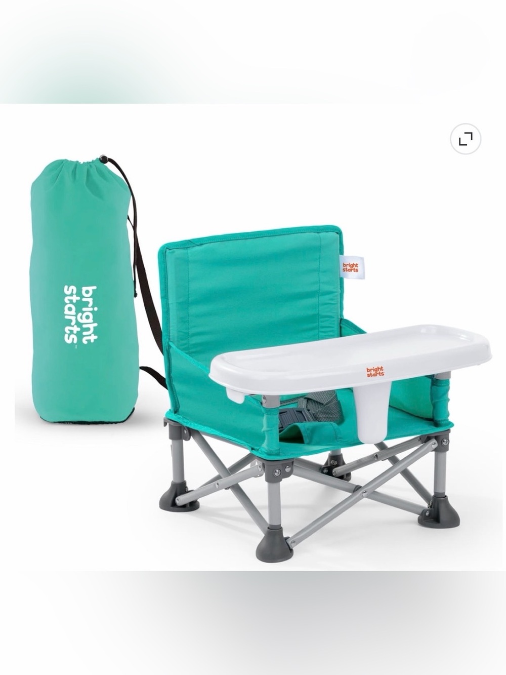 NWT - Bright Starts - Pop ‘N Sit Portable Baby Booster Seat with Removable Tray